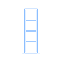 Furniture Bookcases Ikea Kallax Shelf Unit 1X4 Silhouette Cutting Svg Files, Free Vectors File